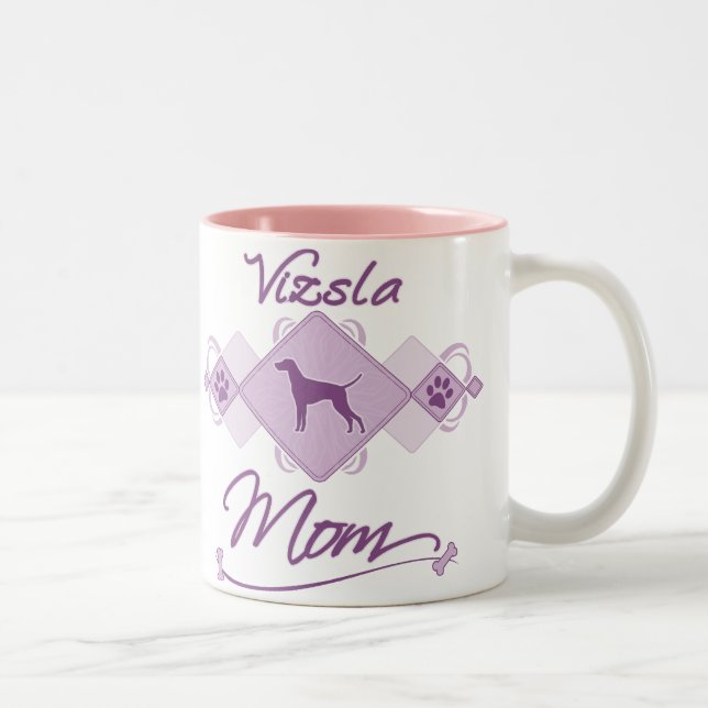 Caneca De Café Em Dois Tons Mamã de Vizsla (Direita)