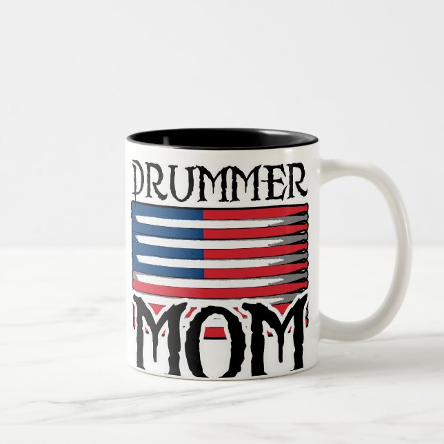 Caneca De Café Em Dois Tons Mamã do baterista (Direita)