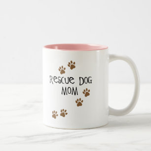 Caneca De Café Em Dois Tons Mamã do cão do salvamento