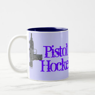 Caneca De Café Em Dois Tons Mamã do hóquei de Packin da pistola!