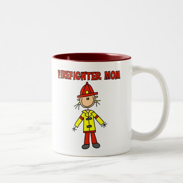 Caneca De Café Em Dois Tons Mamã do sapador-bombeiro (Direita)