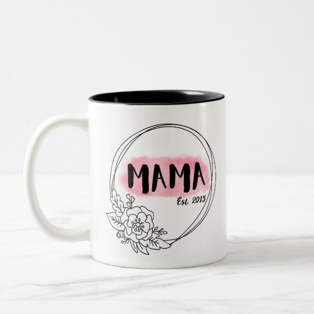 Caneca De Café Em Dois Tons MAMA est.  (Esquerda)