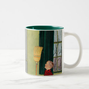 Caneca De Café Em Dois Tons Mamã, eu limpei minha sala!