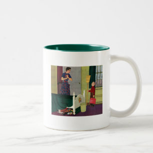 Caneca De Café Em Dois Tons Mamã, eu limpei minha sala!