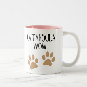Caneca De Café Em Dois Tons Mamã grande de Catahoula das patas