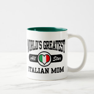 Caneca De Café Em Dois Tons Mamã italiana