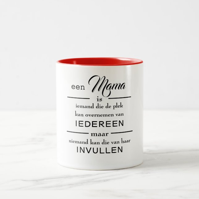 Caneca De Café Em Dois Tons Mama niemand kan jouw plek overnemen mok (Centro)
