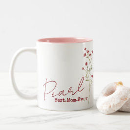 Caneca De Café Em Dois Tons Mama Personalizada Com Nome De Mãe Melhor Mãe De S