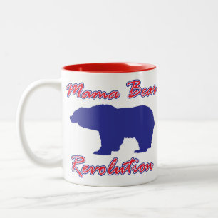 Caneca De Café Em Dois Tons Mama-Urso-Revolução
