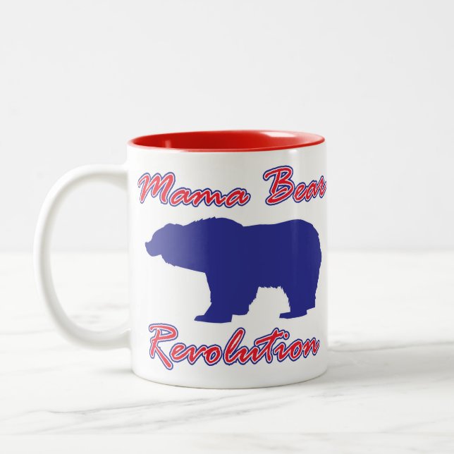 Caneca De Café Em Dois Tons Mama-Urso-Revolução (Esquerda)