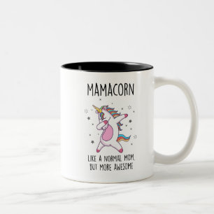 Caneca De Café Em Dois Tons Mamacorn Mãe Unicorn