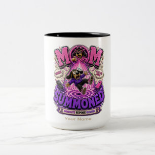 Caneca De Café Em Dois Tons Mamãe Convocada Camiseta Divertida Personalizada p
