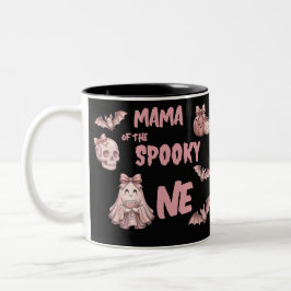 Caneca De Café Em Dois Tons Mamãe do Espiritoso Um Cute Pinkoween Party