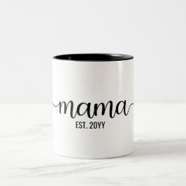 Caneca De Café Em Dois Tons Mamãe Est, mamãe para ser, presentes elegantes par