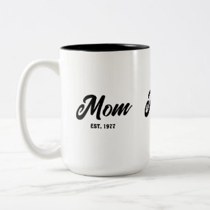 Caneca De Café Em Dois Tons Mamãe Estabeleceu Novo Presente Mãe