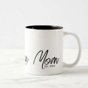Caneca De Café Em Dois Tons Mamãe Estabeleceu Novo Presente Mãe