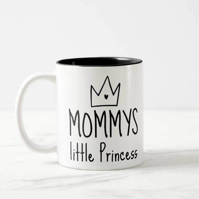 Caneca De Café Em Dois Tons Mamãe Little Princess (Esquerda)