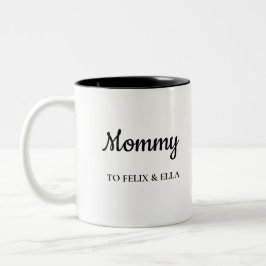 Caneca De Café Em Dois Tons Mamãe | Nomes de crianças Dias de as mães modernos