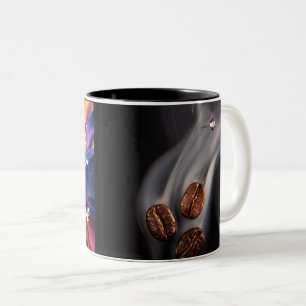 Caneca De Café Em Dois Tons Mamãe precisa de café e biscoitos