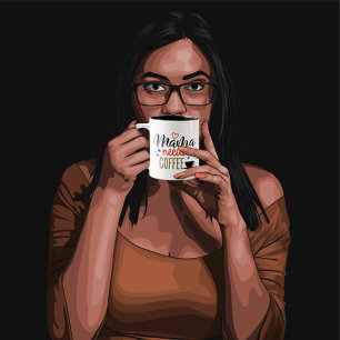 Caneca De Café Em Dois Tons Mamãe Precisa Personalizar Café