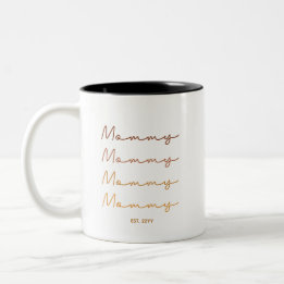 Caneca De Café Em Dois Tons Mamães Estabelecidas | Mug De Café Com Tonalidade 