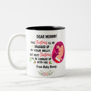 Caneca De Café Em Dois Tons Mamães Personalizadas para Serem do Bebê Bump Nata