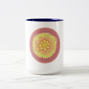 Caneca De Café Em Dois Tons Mandala