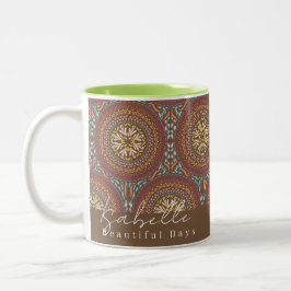 Caneca De Café Em Dois Tons Mandala Brown