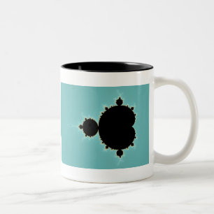 Caneca De Café Em Dois Tons Mandelbrot ajustou 06 - Fractal