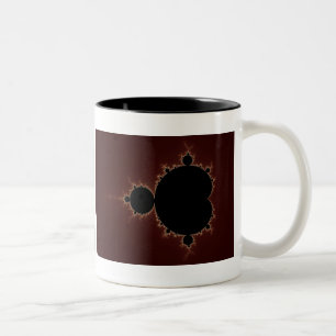 Caneca De Café Em Dois Tons Mandelbrot ajustou 08 - Fractal