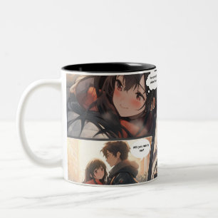 Caneca De Café Em Dois Tons Manga mini história "vai me casado"