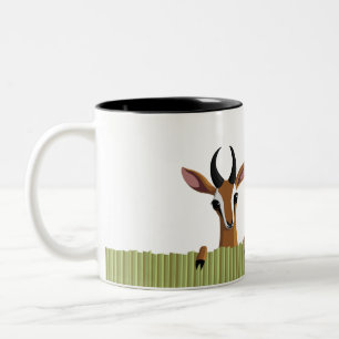 Caneca De Café Em Dois Tons Manga o peekaboo da gazela