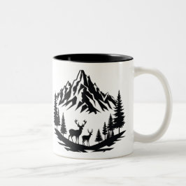 Caneca De Café Em Dois Tons Mangueira da Vida Selvagem Majestosa