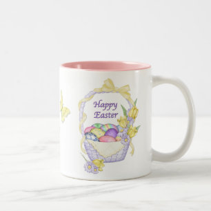 Caneca De Café Em Dois Tons Manhã da páscoa
