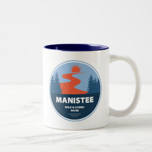 Caneca De Café Em Dois Tons Manistee Wild E Scenic River