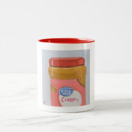 Caneca De Café Em Dois Tons Manteiga de amendoim cremosa