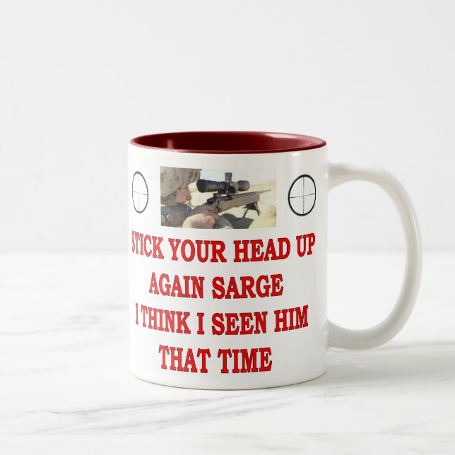 CANECA DE CAFÉ EM DOIS TONS MANTENHA A CABEÇA PARA CIMA DE NOVO, SARGE (Direita)