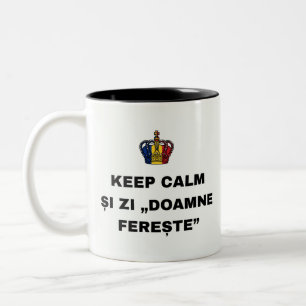 CANECA DE CAFÉ EM DOIS TONS MANTENHA A CALMA E DIGA "DEUS NOS LIVRE"