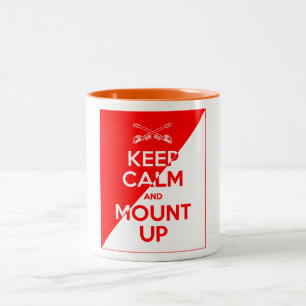 Caneca De Café Em Dois Tons Mantenha a calma e monte-a acima