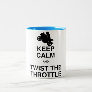 Caneca De Café Em Dois Tons Mantenha a calma e torça o regulador de pressão