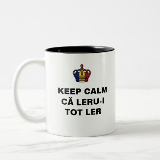CANECA DE CAFÉ EM DOIS TONS MANTENHA A CALMA QUE O LERU-I É TUDO LER