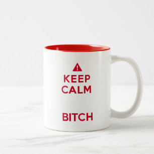 Caneca De Café Em Dois Tons Mantenha Calma Sarcasm Parody Engraçado Mug