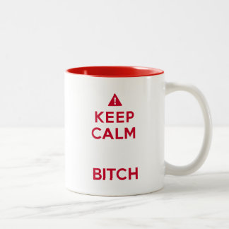 Caneca De Café Em Dois Tons Mantenha Calma Sarcasm Parody Engraçado Mug