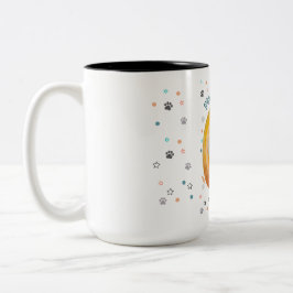 Caneca De Café Em Dois Tons Mantenha-Se Pawsitive Gift Minimalista De Gata De