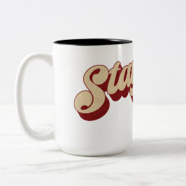 Caneca De Café Em Dois Tons Mantenha-se seguro