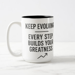 Caneca De Café Em Dois Tons Manter a Evolução da Motivação