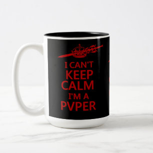 Caneca De Café Em Dois Tons Manter Calmo PVP Mug