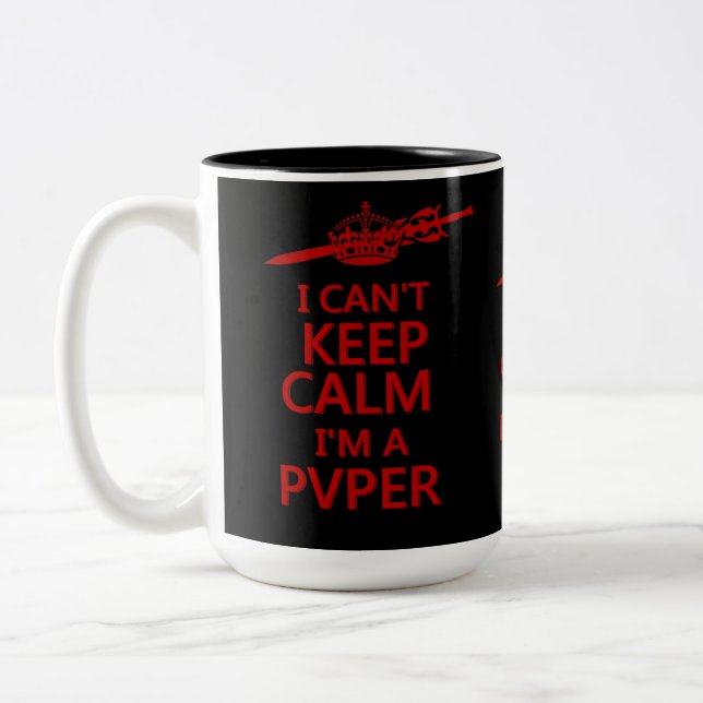Caneca De Café Em Dois Tons Manter Calmo PVP Mug (Esquerda)