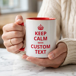 Caneca De Café Em Dois Tons Manter Modelo Mug de Cotação Personalizada Calmo