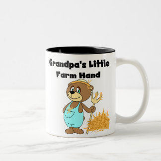 Caneca De Café Em Dois Tons Mão de fazenda dos vovôs do urso